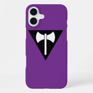 SlipperyJoe lesbian pride flag powerful gay femini iPhone 16 Plus Case