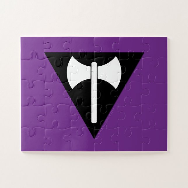 SlipperyJoe lesbian pride flag powerful gay femini Jigsaw Puzzle (Horizontal)