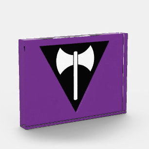 SlipperyJoe lesbian pride flag powerful gay femini Photo Block
