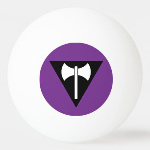SlipperyJoe lesbian pride flag powerful gay femini Ping Pong Ball