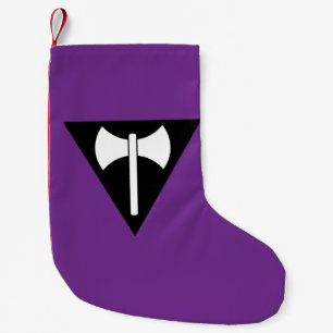 SlipperyJoe lesbian pride flag powerful gay femini Small Christmas Stocking