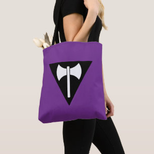 SlipperyJoe lesbian pride flag powerful gay femini Tote Bag