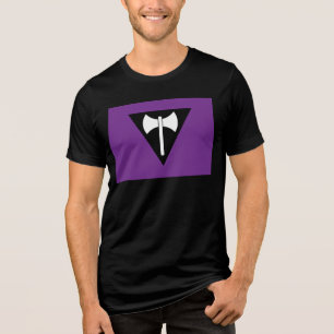 SlipperyJoe lesbian pride flag powerful gay femini Tri-Blend Shirt