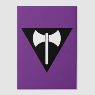 SlipperyJoe lesbian pride flag powerful gay femini Vellum Invitations