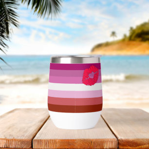 SlipperyJoe lipstick lesbian pride flag feminine c
