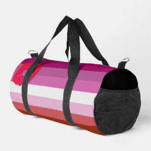 SlipperyJoe lipstick lesbian pride flag feminine c Duffle Bag