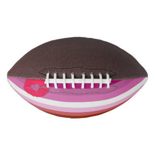 SlipperyJoe lipstick lesbian pride flag feminine c Football