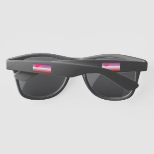 SlipperyJoe lipstick lesbian pride flag feminine c Sunglasses