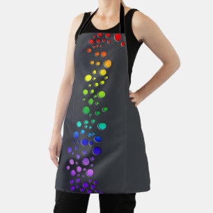 SlipperyJoe love bubbles red orange yellow green c Apron