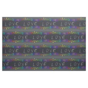 SlipperyJoe love bubbles red orange yellow green c Fabric