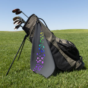 SlipperyJoe love bubbles red orange yellow green c Golf Towel