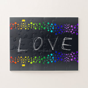 SlipperyJoe love bubbles red orange yellow green c Jigsaw Puzzle