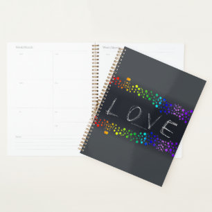 SlipperyJoe love bubbles red orange yellow green c Planner