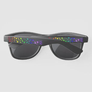SlipperyJoe love bubbles red orange yellow green c Sunglasses