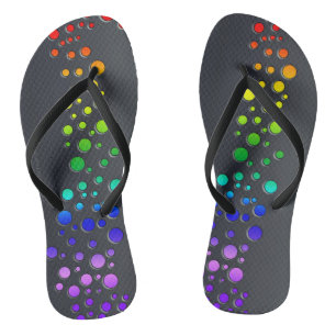 SlipperyJoe love bubbles red orange yellow green c Thongs
