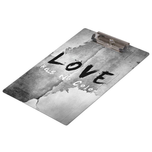 SlipperyJoe love has no colour race skin-tone boun Clipboard (Angled)