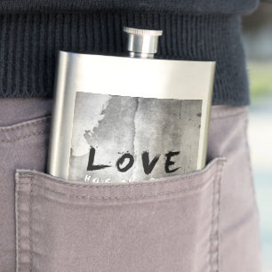SlipperyJoe love has no colour race skin-tone boun Hip Flask