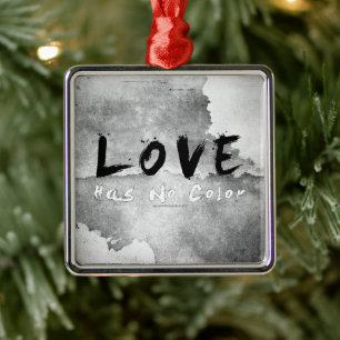 SlipperyJoe love has no colour race skin-tone boun Metal Ornament