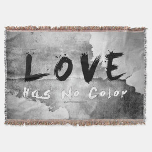 SlipperyJoe love has no colour race skin-tone boun Throw Blanket