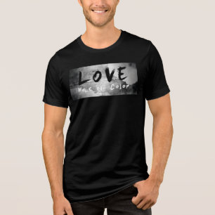 SlipperyJoe love has no colour race skin-tone boun Tri-Blend Shirt