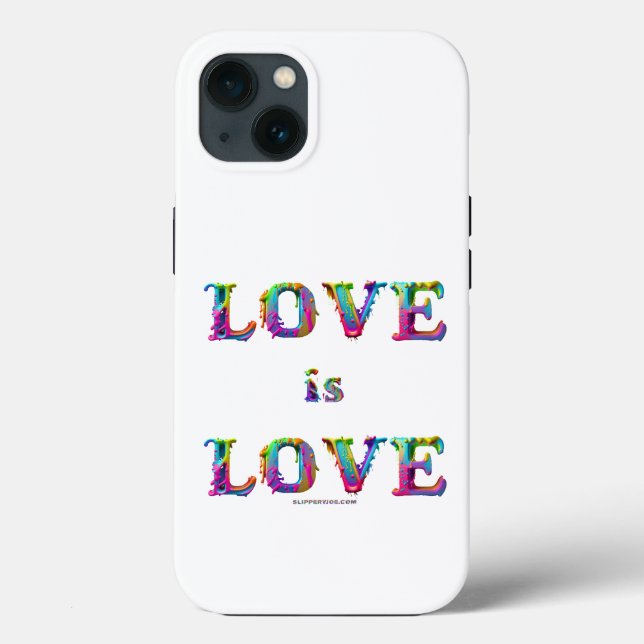SlipperyJoe love is love dripping melting dynamic  Case-Mate iPhone Case (Back)