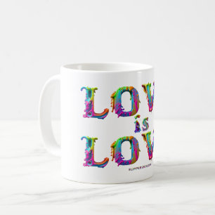 SlipperyJoe love is love dripping melting dynamic  Coffee Mug