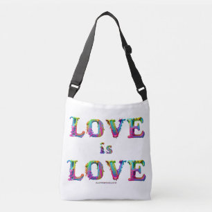 SlipperyJoe love is love dripping melting dynamic  Crossbody Bag