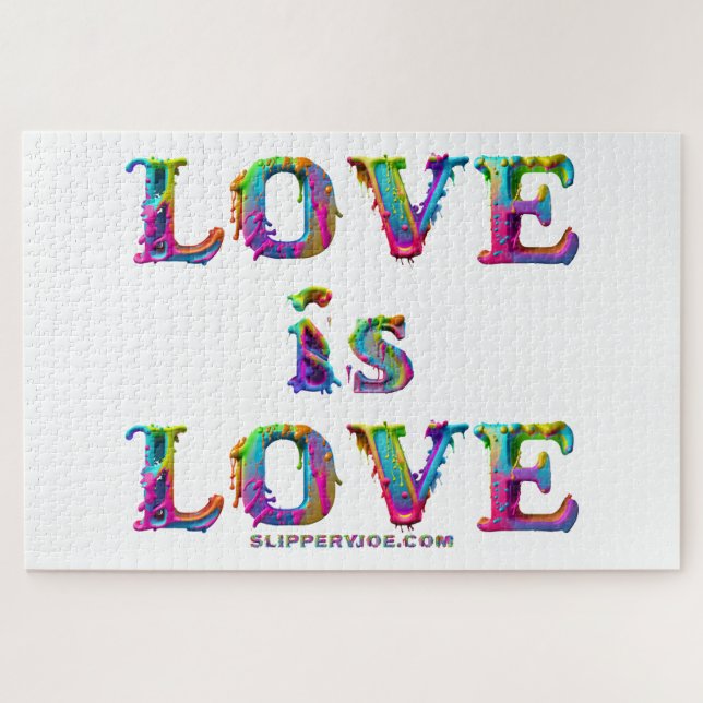 SlipperyJoe love is love dripping melting dynamic  Jigsaw Puzzle (Horizontal)
