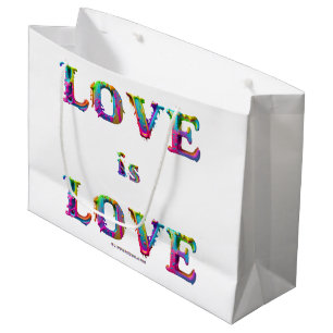 SlipperyJoe love is love dripping melting dynamic Large Gift Bag