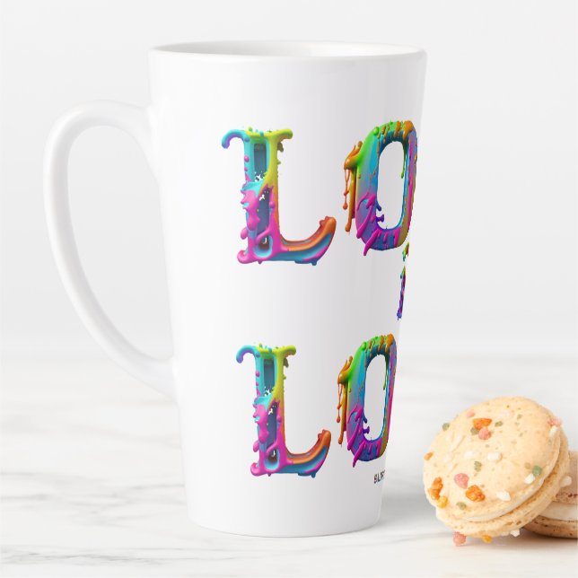 SlipperyJoe love is love dripping melting dynamic  Latte Mug (In Situ)