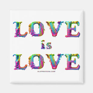 SlipperyJoe love is love dripping melting dynamic Magnet