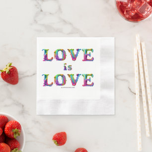 SlipperyJoe love is love dripping melting dynamic Napkin