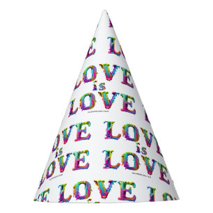 SlipperyJoe love is love dripping melting dynamic Party Hat