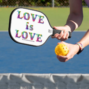 SlipperyJoe love is love dripping melting dynamic Pickleball Paddle