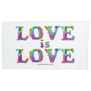 SlipperyJoe love is love dripping melting dynamic  Pillowcase