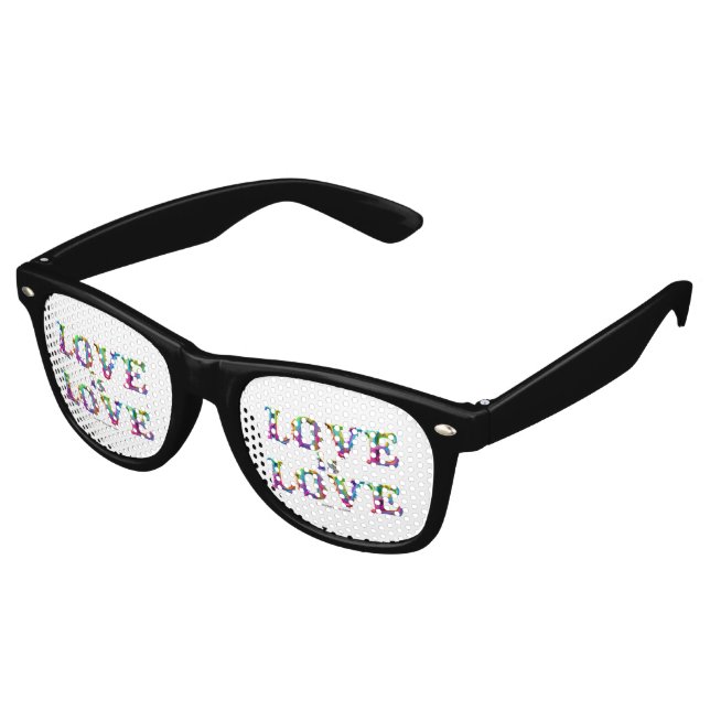 SlipperyJoe love is love dripping melting dynamic  Retro Sunglasses (Angled)