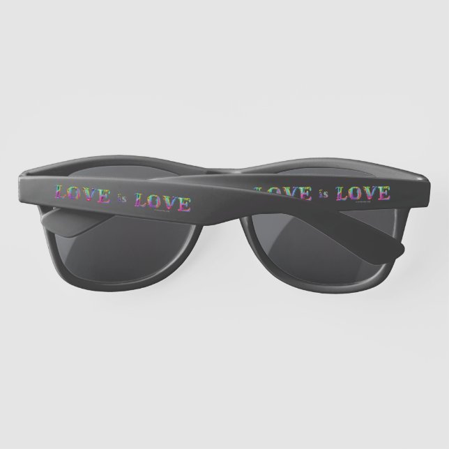 SlipperyJoe love is love dripping melting dynamic  Sunglasses (Back)