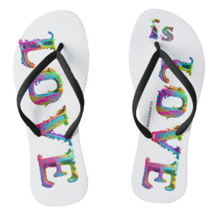 SlipperyJoe love is love dripping melting dynamic  Thongs