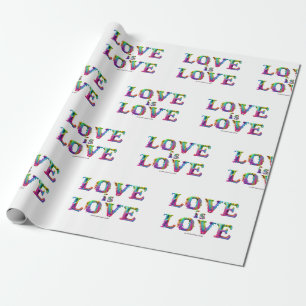 SlipperyJoe love is love dripping melting dynamic  Wrapping Paper
