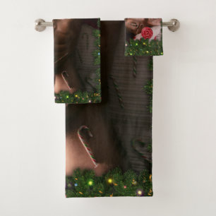 SlipperyJoe male chest six pack stomach bare torso Bath Towel Set