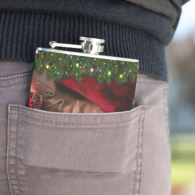 SlipperyJoe male chest six pack stomach bare torso Hip Flask (In Situ)