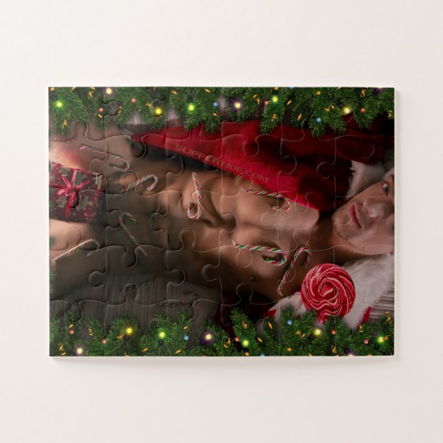 SlipperyJoe male chest six pack stomach bare torso Jigsaw Puzzle (Horizontal)