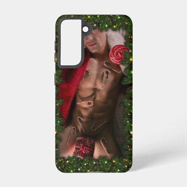 SlipperyJoe male chest six pack stomach bare torso Samsung Galaxy S21 Case (Back)
