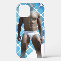 SlipperyJoe muscular man six-pack abs male white u