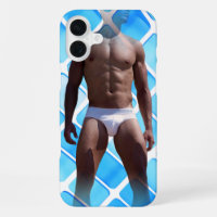 SlipperyJoe muscular man six-pack abs male white u