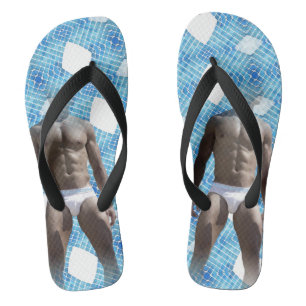 SlipperyJoe muscular man six-pack abs male white u Thongs