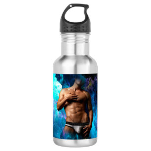 SlipperyJoe muscular man underwear bulge vibrant h 532 Ml Water Bottle