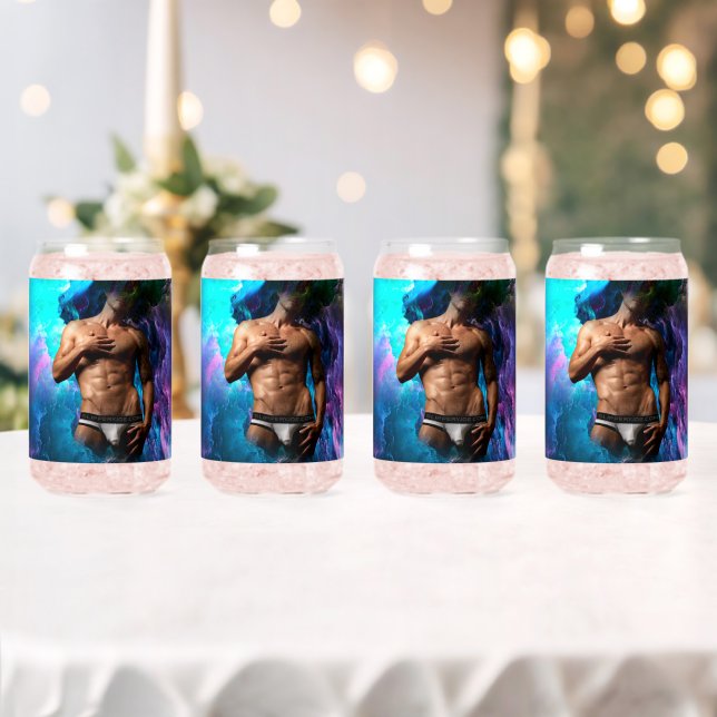 SlipperyJoe muscular man underwear bulge vibrant h Can Glass (Insitu (Wedding))