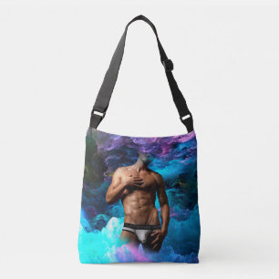 SlipperyJoe muscular man underwear bulge vibrant h Crossbody Bag