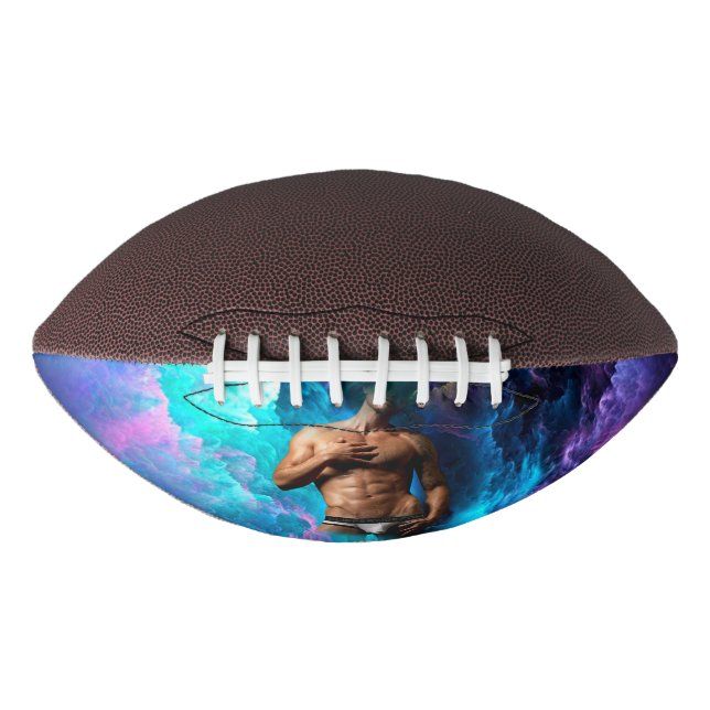 SlipperyJoe muscular man underwear bulge vibrant h Football (Front)